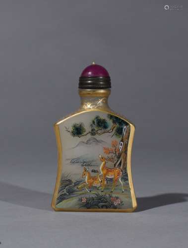 Chinese Glass Snuff Bottle, Marked