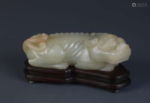 Chinese Jade Carving of a Lion Finely Carved