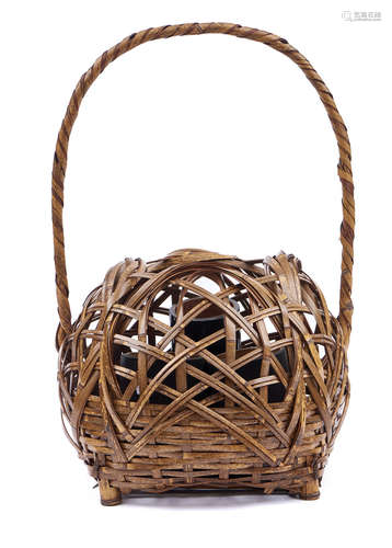 A very large wickerwork ikebana flower basket