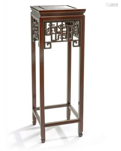 A Chinese hongmu incense stand