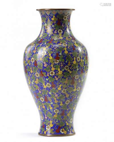 A Chinese cloisonne enamel 'double gourd' vase