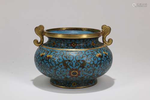 A Chinese Cloisonne Incense Burner