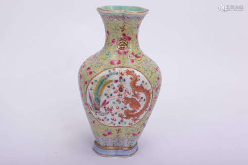 A Pair of Chinese Famille-Rose Porcelain Vases