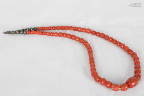 A Chinese Red Necklace