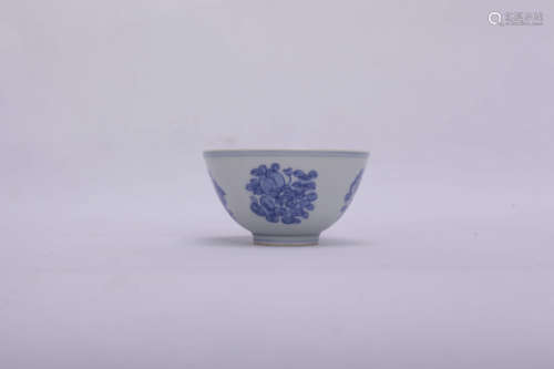 A Chinese Blue and White Porcelain Cup