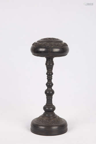 A Chinese Carved Zitan Hat Stand