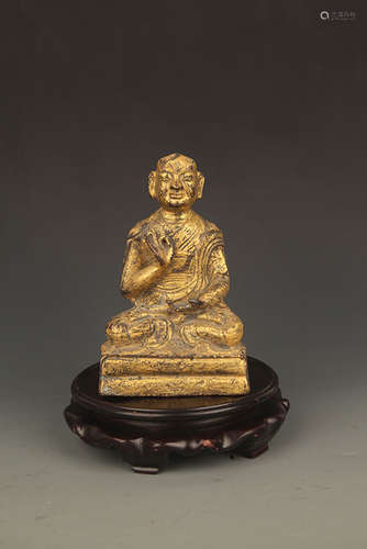 A FINE GILT BRONZE BUDDHA