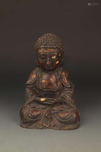 A FINE BRONZE AMITABHA TATHAGATA BUDDHA