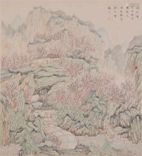 魏云飞（b.1978 ）  桃花源 设色纸本  软片　2008年作