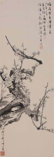 徐子鹤（1916－1999）  梅花设色纸本  立轴  1983年作