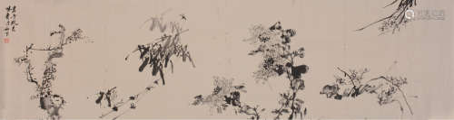 李味青（1909－1997）  四君子图纸本  软片  1990年作
