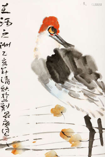 贾广健 （b.1964） 在河之洲 设色纸本 镜心 1995年 作