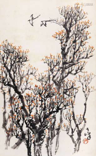 孙其峰 （b.1920） 春来发几枝 设色纸本 立轴
