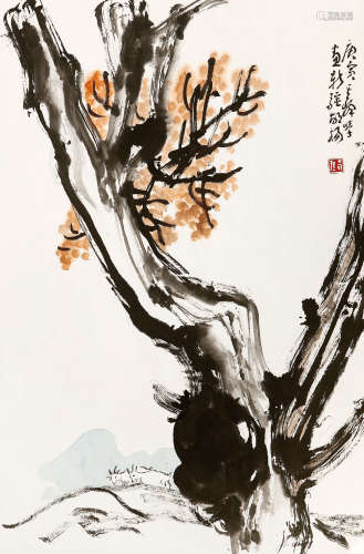 孙其峰 （b.1920） 杨杨自得 设色纸本 镜心 2010年 作