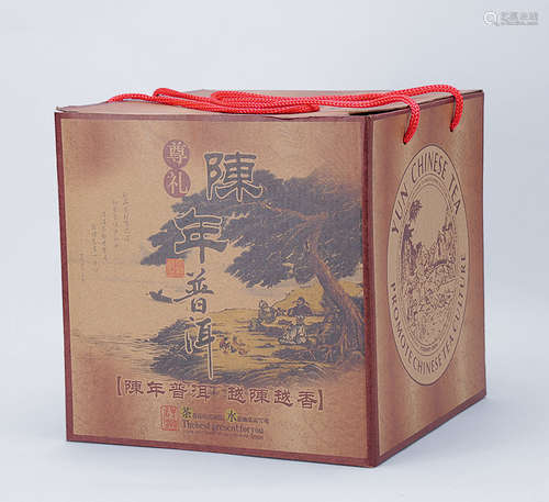 90年代 中茶牌綠印易武正山野生茶餅 一組八件 (特級品)