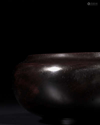 A ROSEWOOD ALMS BOWL