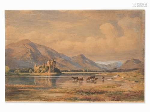 PAUL WEBER (1823-1916) Castle at the Riverside