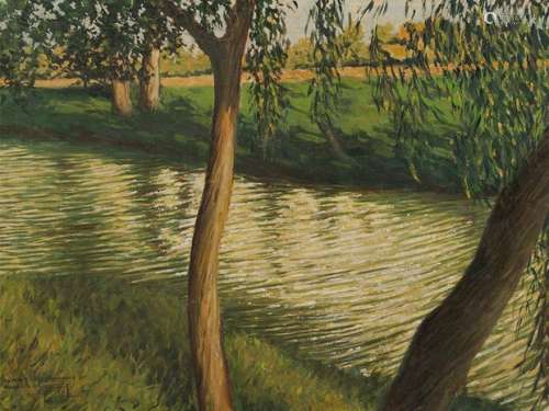 MARIANO FELEZ (1883-1942), River with Willows