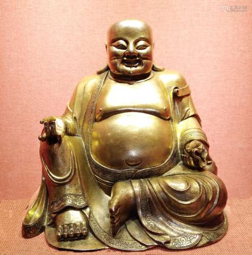 A Gilt Bronze Maitreya