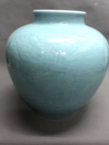 Qianlong Mark, A Celadon Glazed Jar