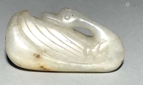 A Carved Jade Goose