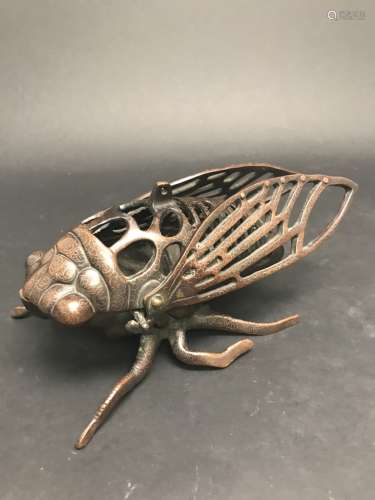 Chinese Silver Cicada Censer