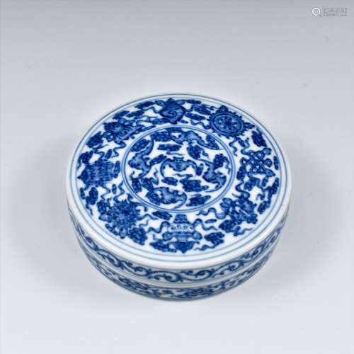 QING CHINESE PORCELAIN INK BOX