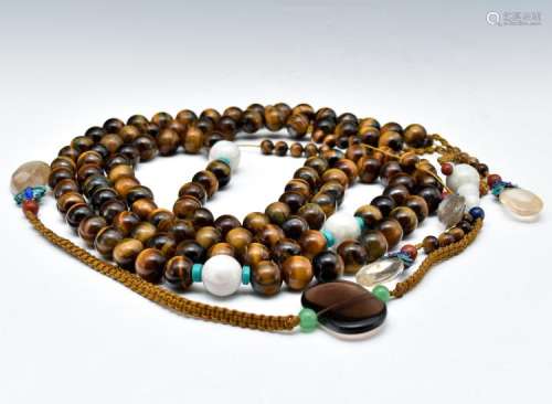 QING AGATE CHAOZHU COURT NECKLACE