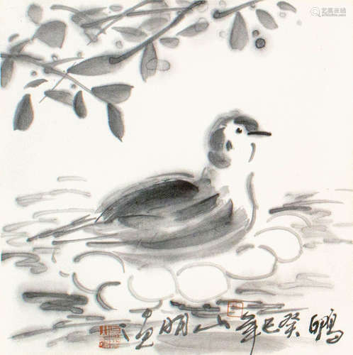 吳山明   水禽  兩幀