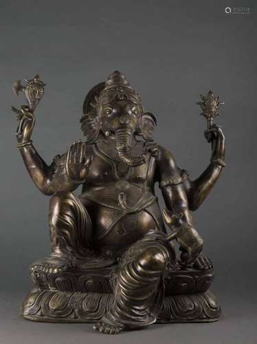 INDE Ganesh Importante épreuve en bronze…