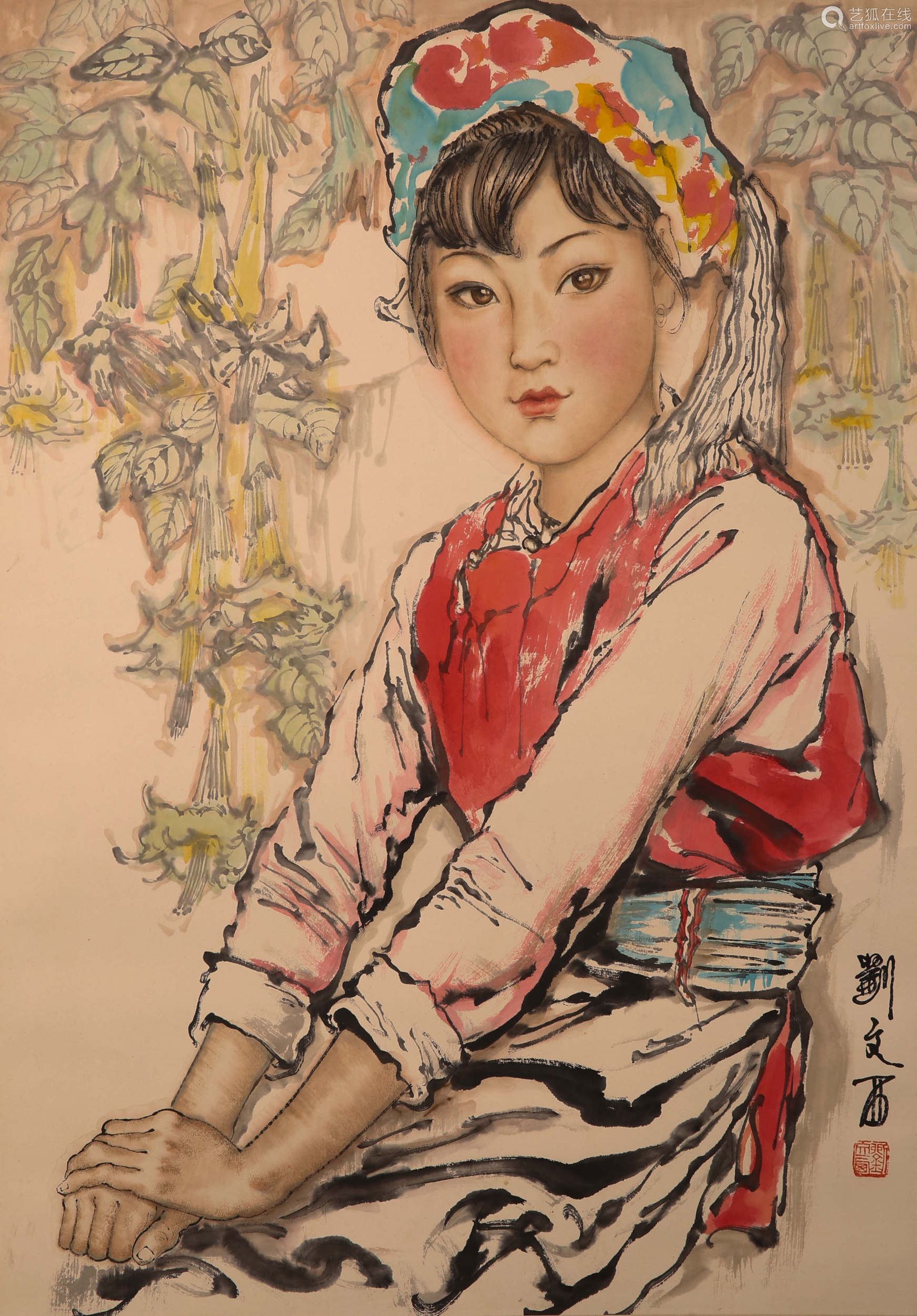 已装裱拍品描述刘文西,1933年生于浙江省嵊州市长乐镇水竹村,当代画家