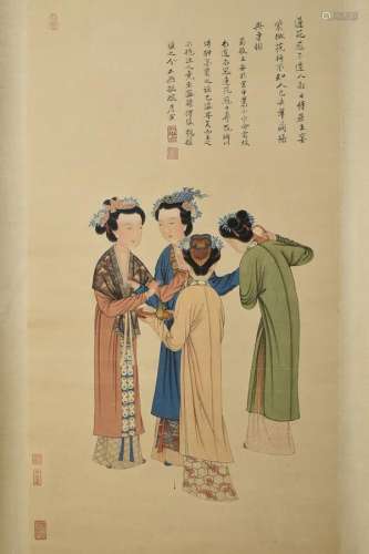 TANG YIN (1470-1524), SCROLL PAINTING ON PAPER