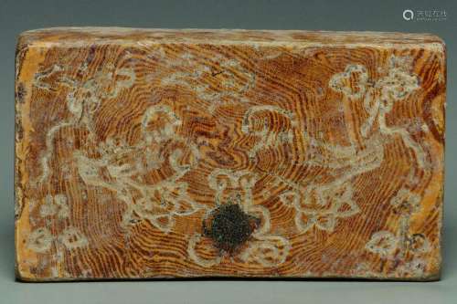 A SONG DYNASTY MARBLE GLAZED PILLOW