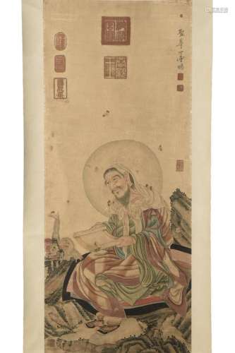 DING YUN PENG(1547-1628),SCROLL PAINTING ON PAPER
