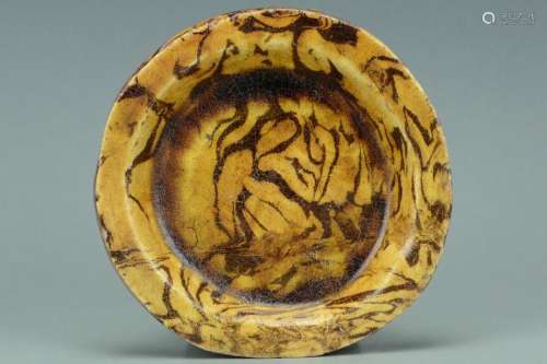 A SONG DYNASTY MARBLE GLAZED DISH