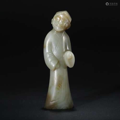 CHINESE ARCHAIC JADE FIGURINE