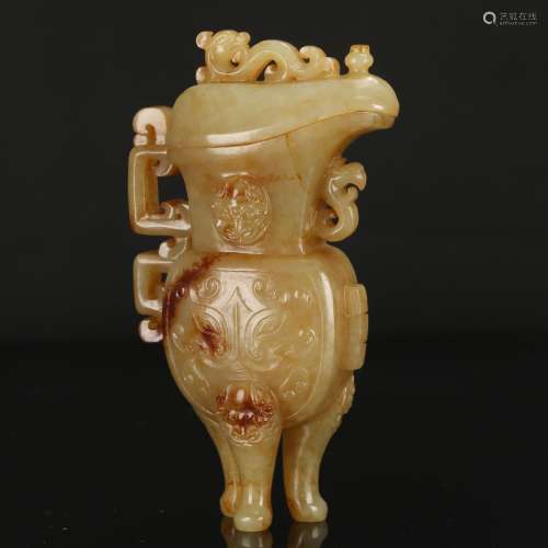 CHINESE ARCHAIC JADE JUE CUP