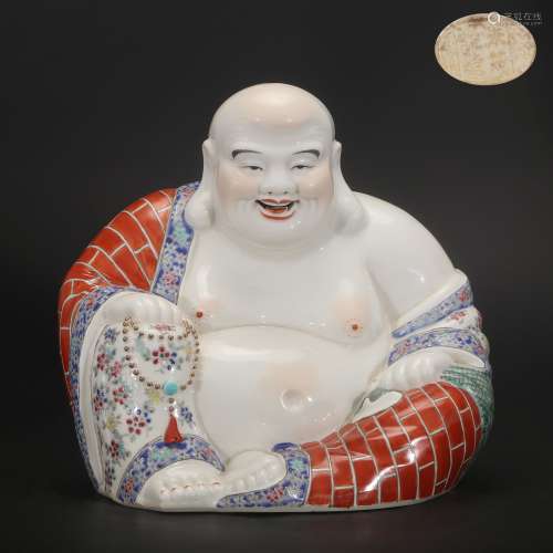 CHINESE PORCELAIN FIGURE OF HOTEI WITH MARK