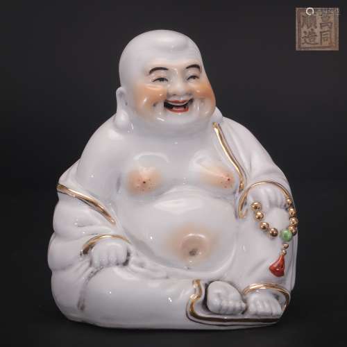 CHINESE PORCELAIN FIGURE OF HOTEI WITH MARK