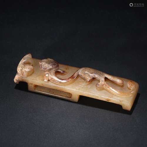 CHINESE ARCHAIC DRAGON SWORD BELT HOOK