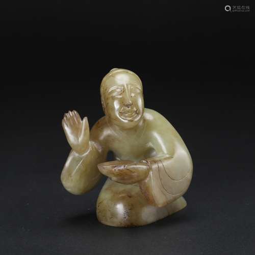 CHINESE ARCHAIC JADE FIGURINE