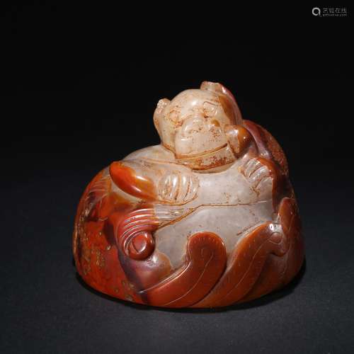 CHINESE ARCHAIC JADE BEAST