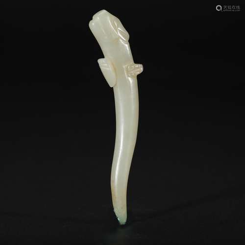 CHINESE ARCHAIC JADE HAIR PIN