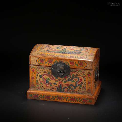 CHINESE LACQUER WOOD JEWELRY BOX