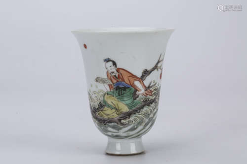 A Chinese Famille Rose Porcelain Cup