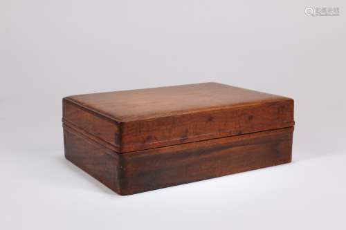 A Chinese Hard Wood Box with Cover