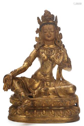 A Chinese Gilt Bronze Buddha