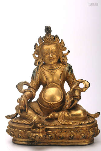 A Chinese Gilt Bronze Buddha