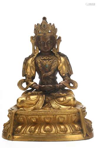 A Chinese Gilt Bronze Buddha