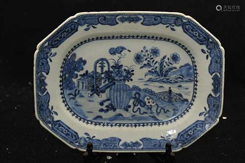 A Chinese Blue and White Porcelain Plate